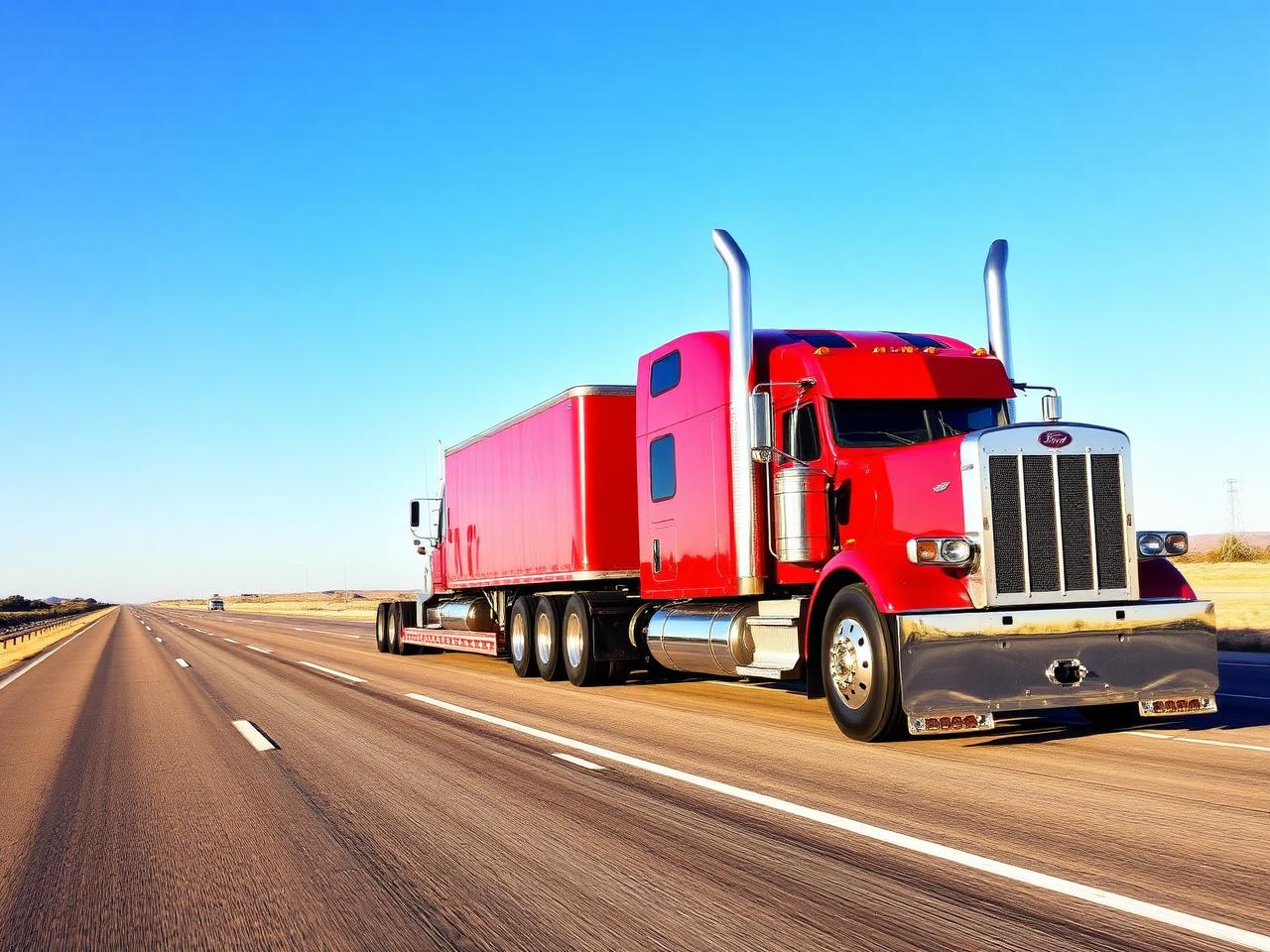 Semi truck on the highway