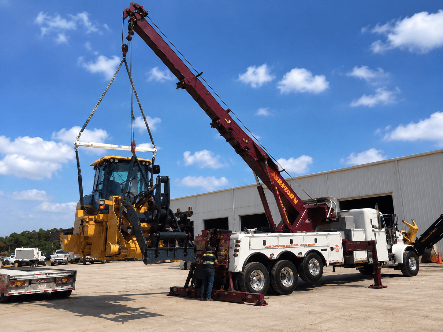 Rigging & Lifting Service, loaded heavy haul trailer