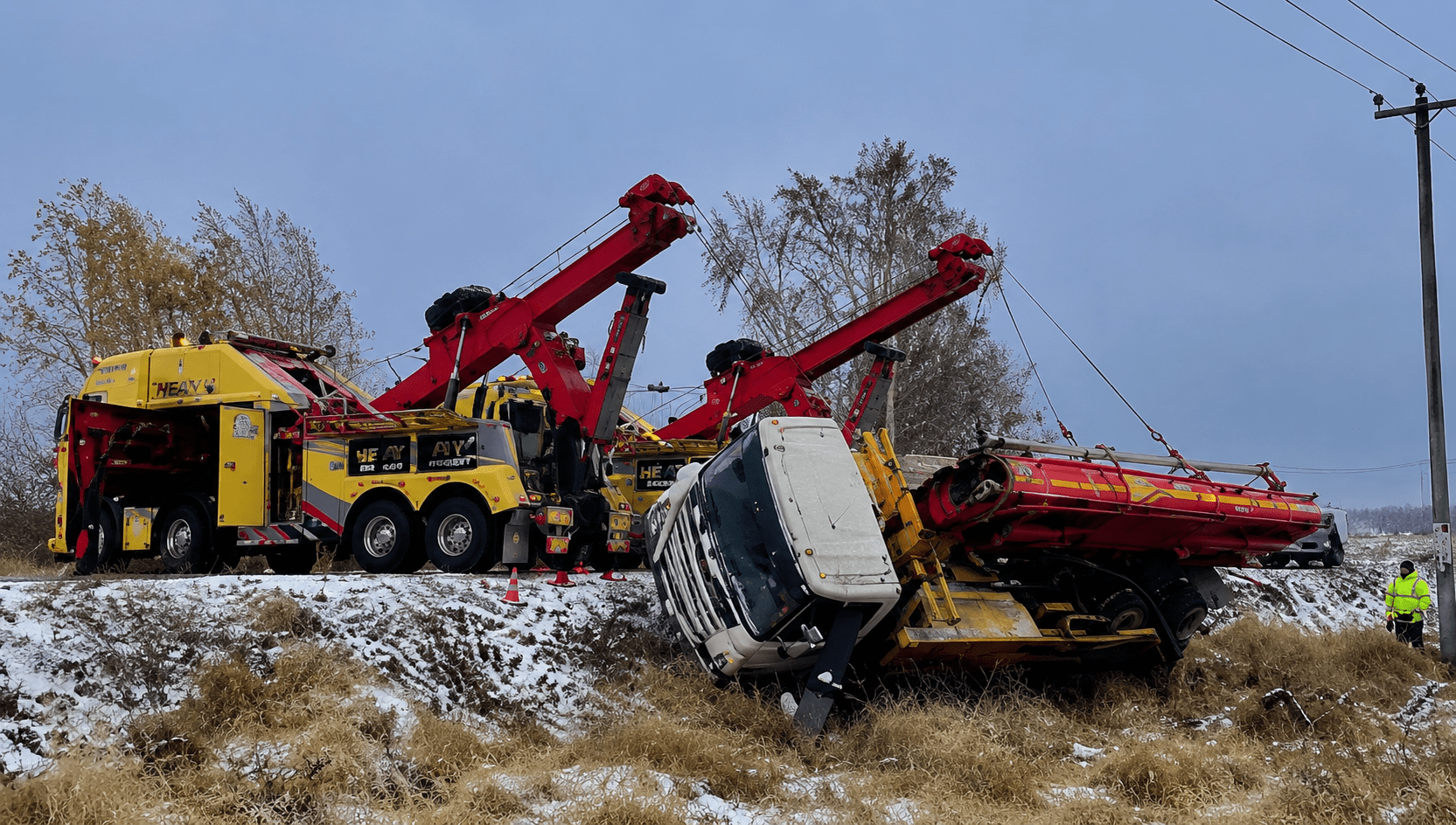 Catastrophic Recovery, loaded heavy haul trailer